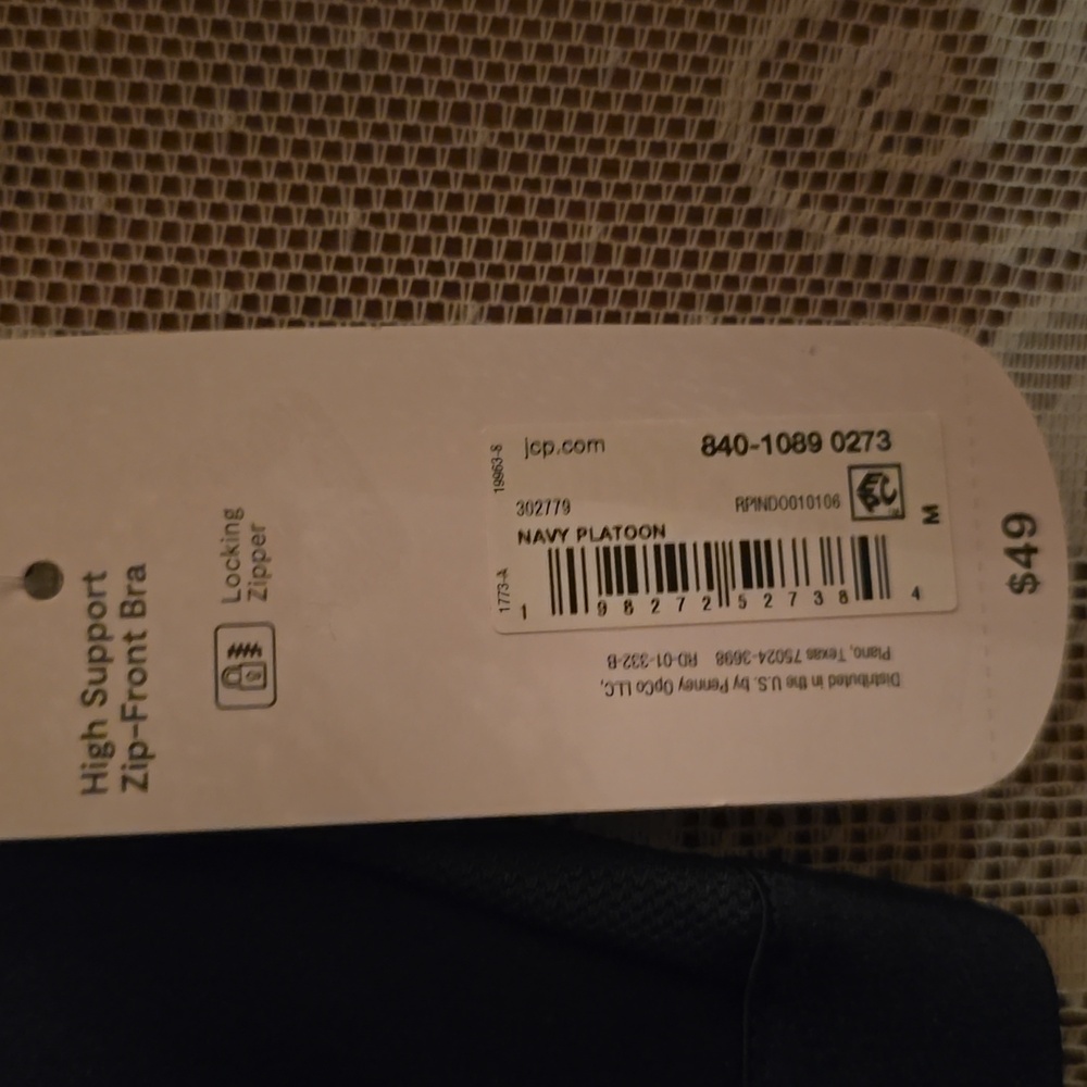 New Xersion Women's Size M Black Sports Bra T-back‎ High Support Zip Front - Picture 4 of 6